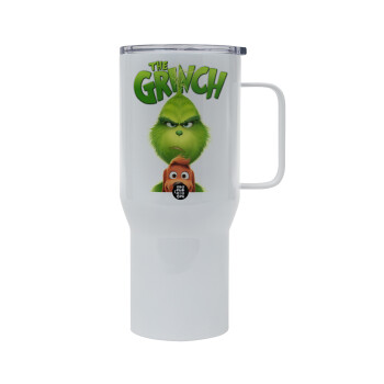 mr grinch, Mega Stainless steel Tumbler with lid, double wall 750L