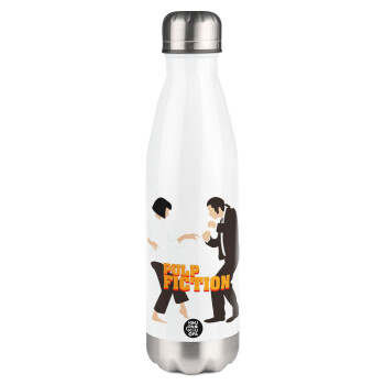 Pulp Fiction dancing, Metal mug thermos White (Stainless steel), double wall, 500ml
