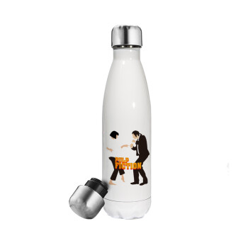 Pulp Fiction dancing, Metal mug thermos White (Stainless steel), double wall, 500ml