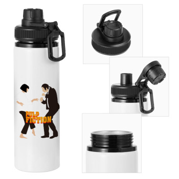Pulp Fiction dancing, Metal water bottle with safety cap, aluminum 850ml