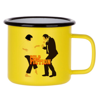 Pulp Fiction dancing, Metallic enamel MATT Yellow cup 360ml