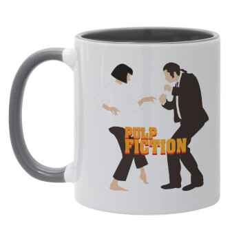 Pulp Fiction dancing, Mug colored grey, ceramic, 330ml