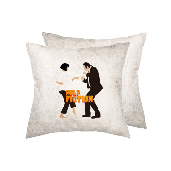 Pulp Fiction dancing, Μαξιλάρι καναπέ Δερματίνη Γκρι 40x40cm με γέμισμα