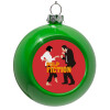 Green Christmas tree ornament bauble 8cm