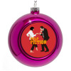 Purple Christmas tree ornament bauble 8cm