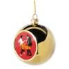 Golden Christmas tree ball ornament 8cm