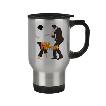 Pulp Fiction dancing, Stainless steel travel mug with lid, double wall 450ml