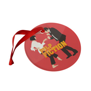 Pulp Fiction dancing, Christmas ornament glass 9cm