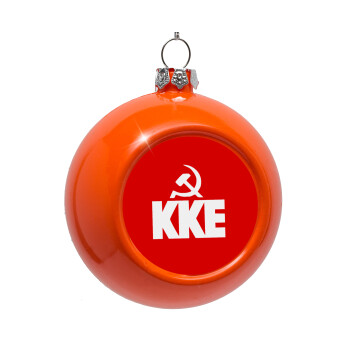 ΚΚΕ, Orange Christmas tree ornament bauble 8cm