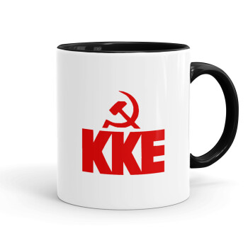 ΚΚΕ, Mug colored black, ceramic, 330ml
