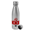 Metallic water bottle, stainless steel, 750ml