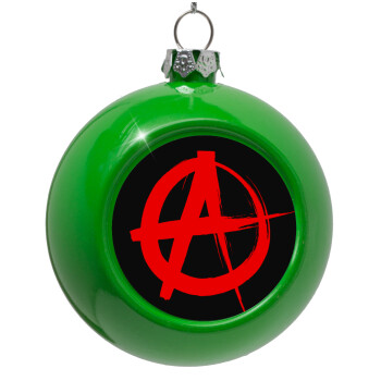 Anarchy, Green Christmas tree ornament bauble 8cm