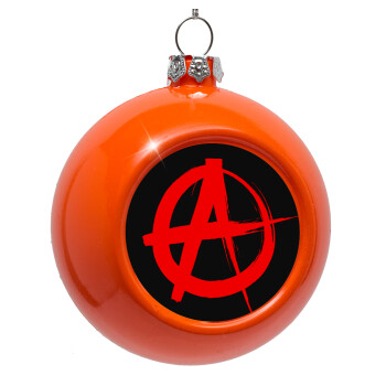 Anarchy, Orange Christmas tree ornament bauble 8cm