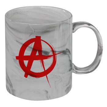 Anarchy, Mug ceramic marble style, 330ml