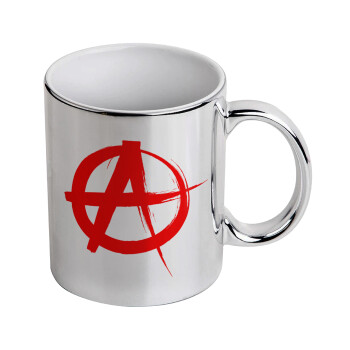 Anarchy, Κούπα κεραμική, ασημένια καθρέπτης, 330ml