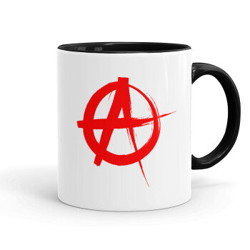 Anarchy, Mug colored black, ceramic, 330ml