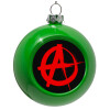 Green Christmas tree ornament bauble 8cm