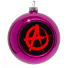 Purple Christmas tree ornament bauble 8cm