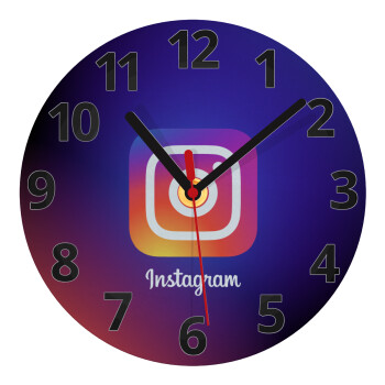 Instagram, Ρολόι τοίχου γυάλινο (20cm)