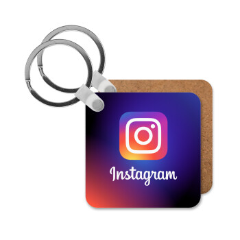 Instagram, Μπρελόκ Ξύλινο τετράγωνο MDF
