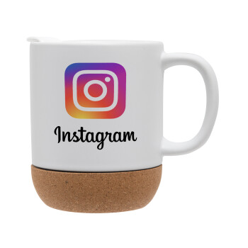 Instagram, Κούπα, κεραμική με βάση φελού και καπάκι (ΜΑΤ), 330ml (1 τεμάχιο)