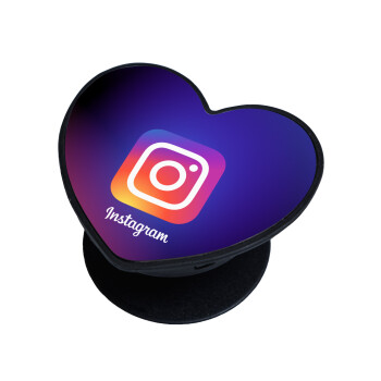 Instagram, Phone Holders Stand  καρδιά Μαύρο Βάση Στήριξης Κινητού στο Χέρι