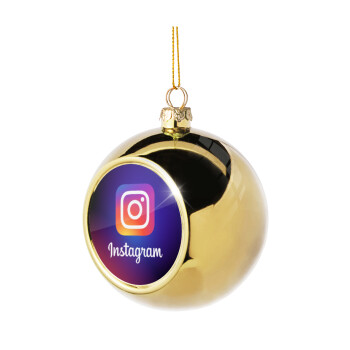 Instagram, Golden Christmas tree ball ornament 8cm