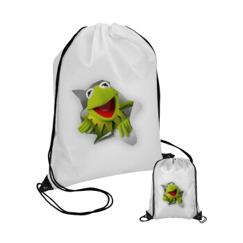 Kermit the frog, Τσάντα πουγκί με μαύρα κορδόνια (1 τεμάχιο)