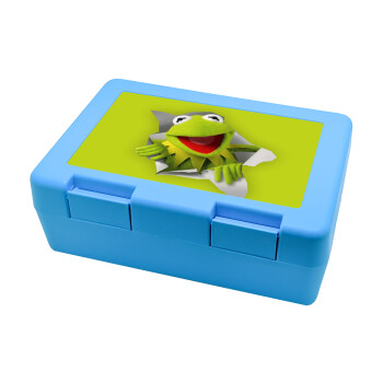 Kermit the frog, Children's cookie container LIGHT BLUE 185x128x65mm (BPA free plastic)