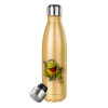 Glitter gold stainless steel thermos bottle, double-walled, 500ml