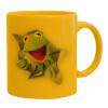 Ceramic coffee mug yellow, 330ml