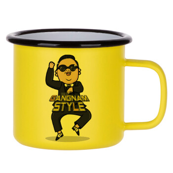 PSY - GANGNAM STYLE, Metallic enamel MATT Yellow cup 360ml