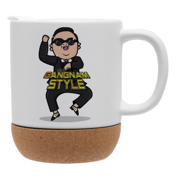 PSY - GANGNAM STYLE, Ceramic coffee mug Cork (MAT), 330ml (1pcs)