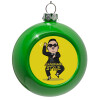 Green Christmas tree ornament bauble 8cm