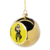 Golden Christmas tree ball ornament 8cm