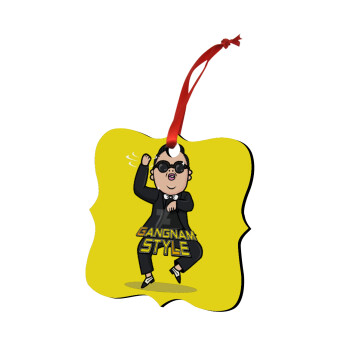 PSY - GANGNAM STYLE, Christmas ornament polygon wooden 7.5cm