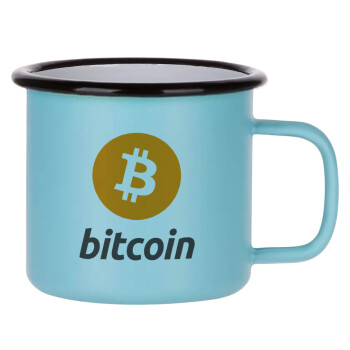 Bitcoin, Κούπα Μεταλλική εμαγιέ ΜΑΤ σιέλ 360ml
