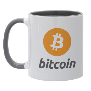 Bitcoin, Mug colored grey, ceramic, 330ml