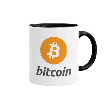 Bitcoin, Mug colored black, ceramic, 330ml