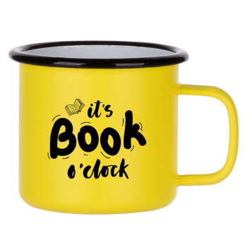 It's Book O'Clock, Metallic enamel MATT Yellow cup 360ml