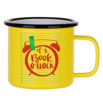 It's Book O'Clock lines, Metallic enamel MATT Yellow cup 360ml