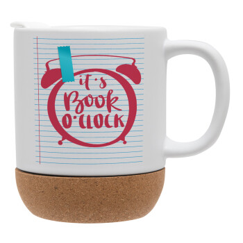 It's Book O'Clock lines, Ceramic coffee mug Cork (MAT), 330ml (1pcs)