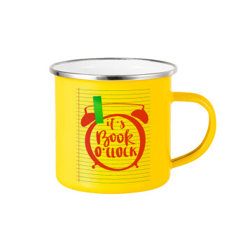 It's Book O'Clock lines, Yellow Enamel Metallic Cup 360ml