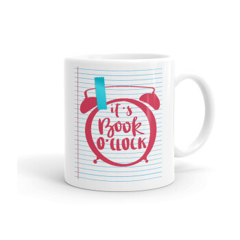 It's Book O'Clock lines, Ceramic coffee mug, 330ml (1pcs)
