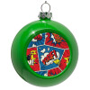 Green Christmas tree ornament bauble 8cm