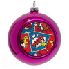 Purple Christmas tree ornament bauble 8cm