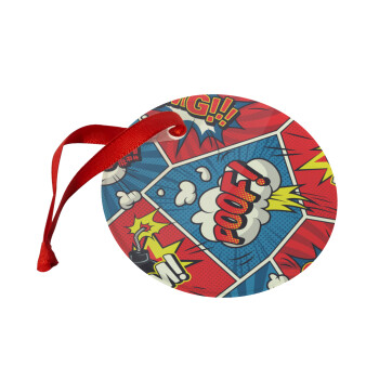 Comic boom!, Christmas ornament glass 9cm