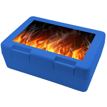 Fire&Flames, Παιδικό δοχείο κολατσιού ΜΠΛΕ 185x128x65mm (BPA free πλαστικό)
