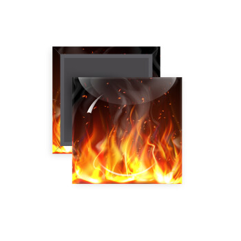 Fire&Flames, Μαγνητάκι ψυγείου τετράγωνο διάστασης 5x5cm