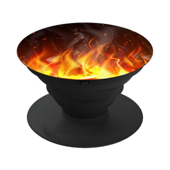 Fire&Flames, Phone Holders Stand  Black Hand-held Mobile Phone Holder